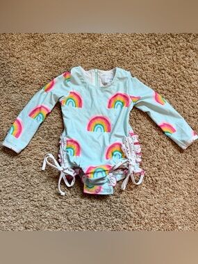 Rainbow Rash Guard Swimsuit SweetHoney